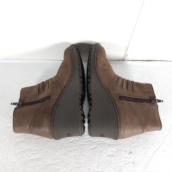 Keen Women's Zurich US 6 Brown Leather Side Zip Ankle Wedge Boots Booties - Picture 11 of 13
